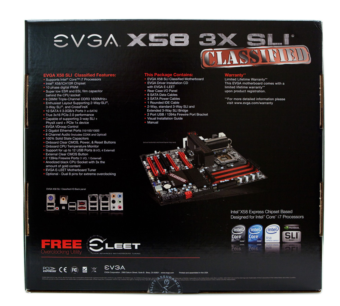 EVGA X58 3X SLI Classified Motherboard