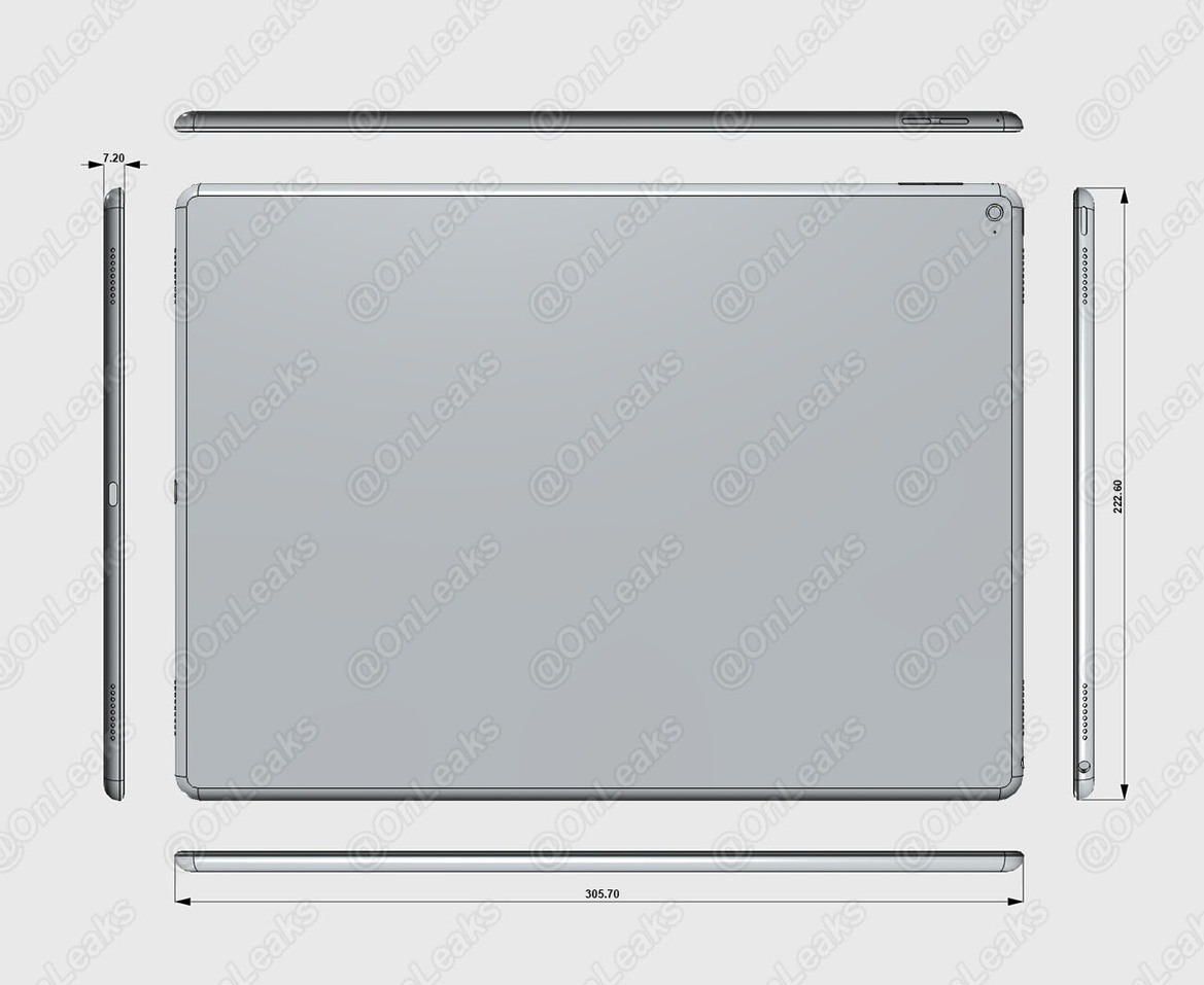 Apple's 12.9-Inch iPad Pro Schematics Leak, Mockups Compared To iPad Air 2 On Video