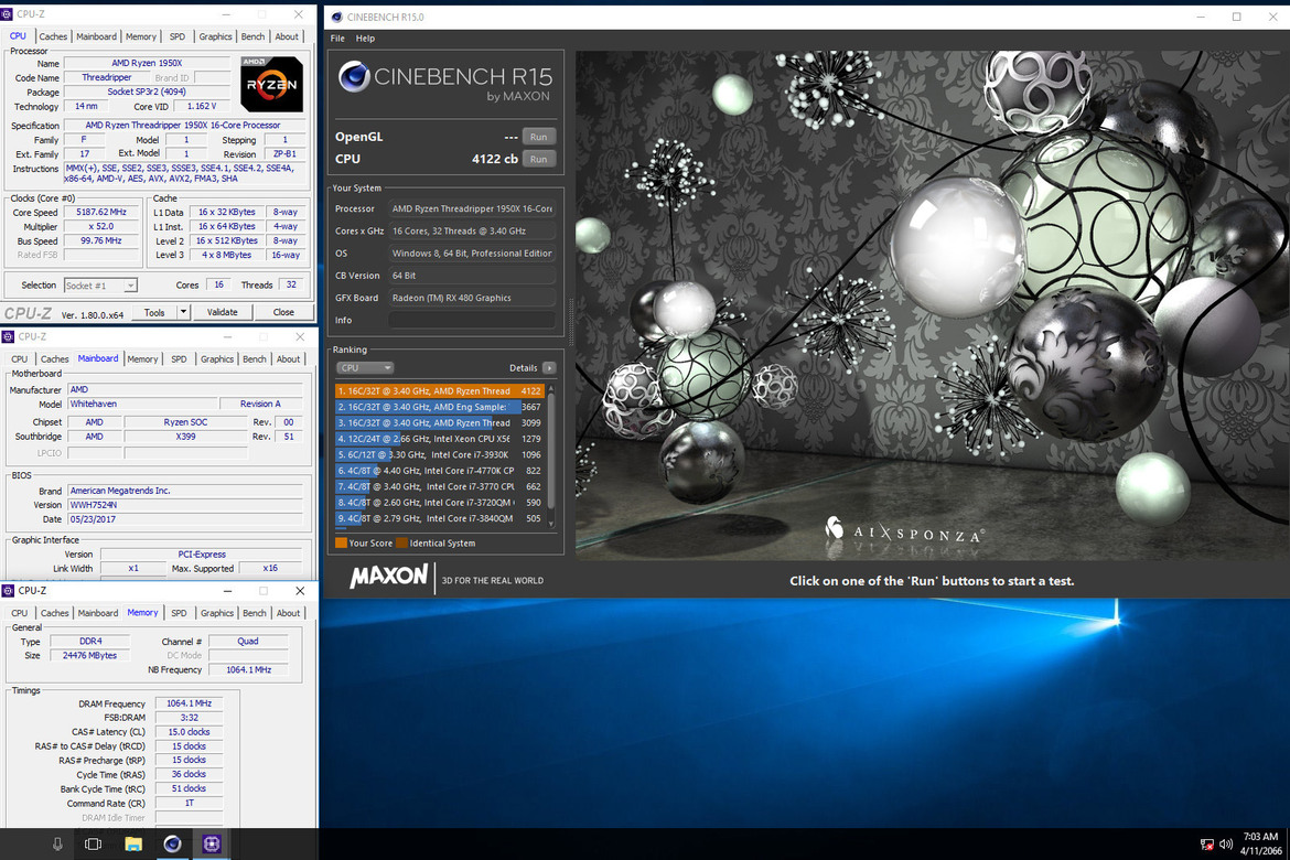 AMD Ryzen Threadripper 1950X Smashes 5.2GHz Barrier On LN2