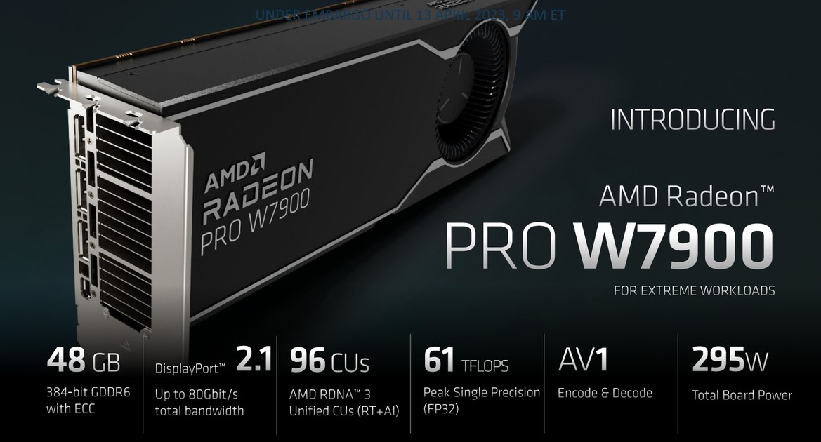 UPDATE: AMD's First RDNA 3 Radeon Pro Graphics Cards Come With 48GB and 32GB of VRAM