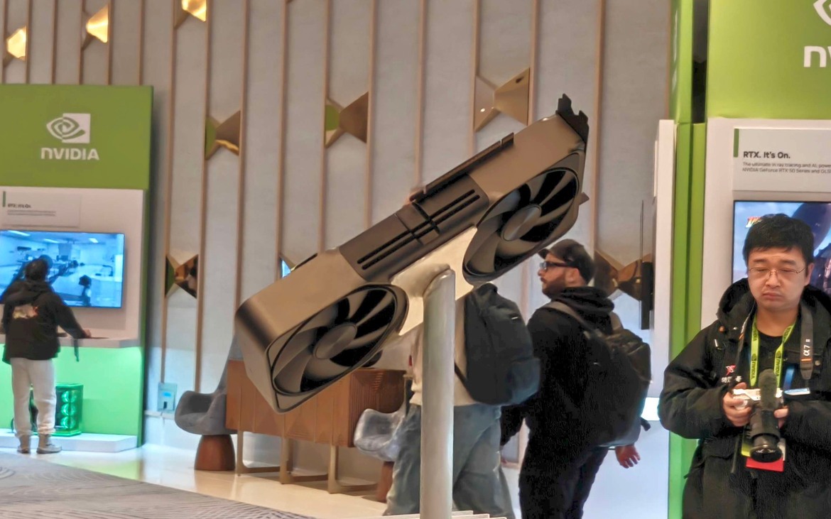 Here's NVIDIA's GeForce RTX 5090 In The Flesh At CES 2025
