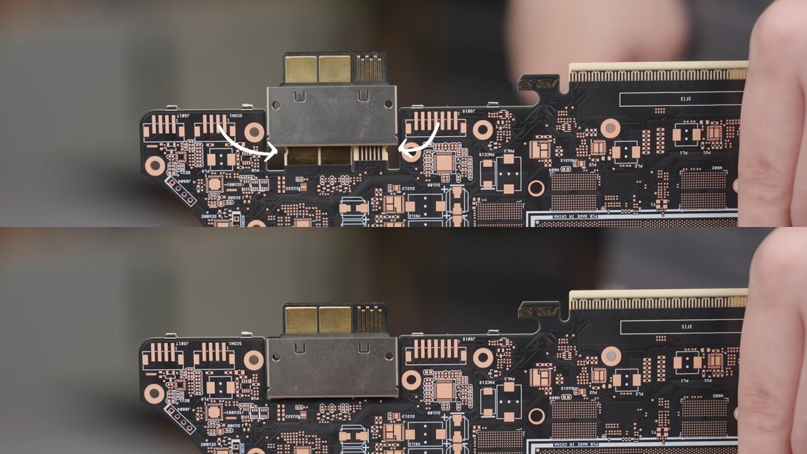Forget Plastic, ASUS RTX 5090 BTF Metal Connector Survives 1900W Torture Test